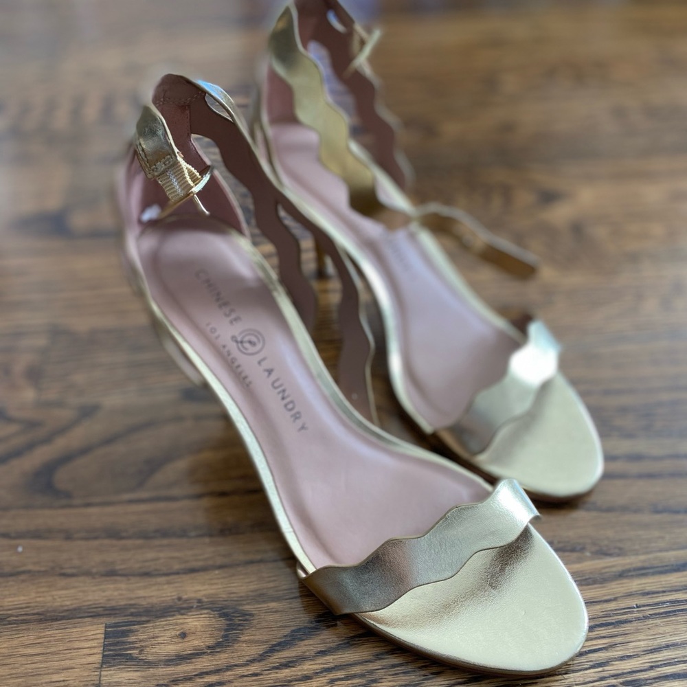 Chinese Laundry Gold Formal Heels